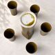 Vintage orangeade service in glazed ceramic – Gladys jug & 5 glasses