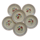 Set of 6 Luneville earthenware dessert plates. Bagatelle model.