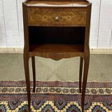 Louis XV style bedside table in rosewood and oak from the 1970s.