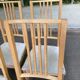 4 Scandinavian dining chairs in light birch solid wood.