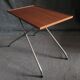 Danish teak and aluminium adjustable wine table, 1960s