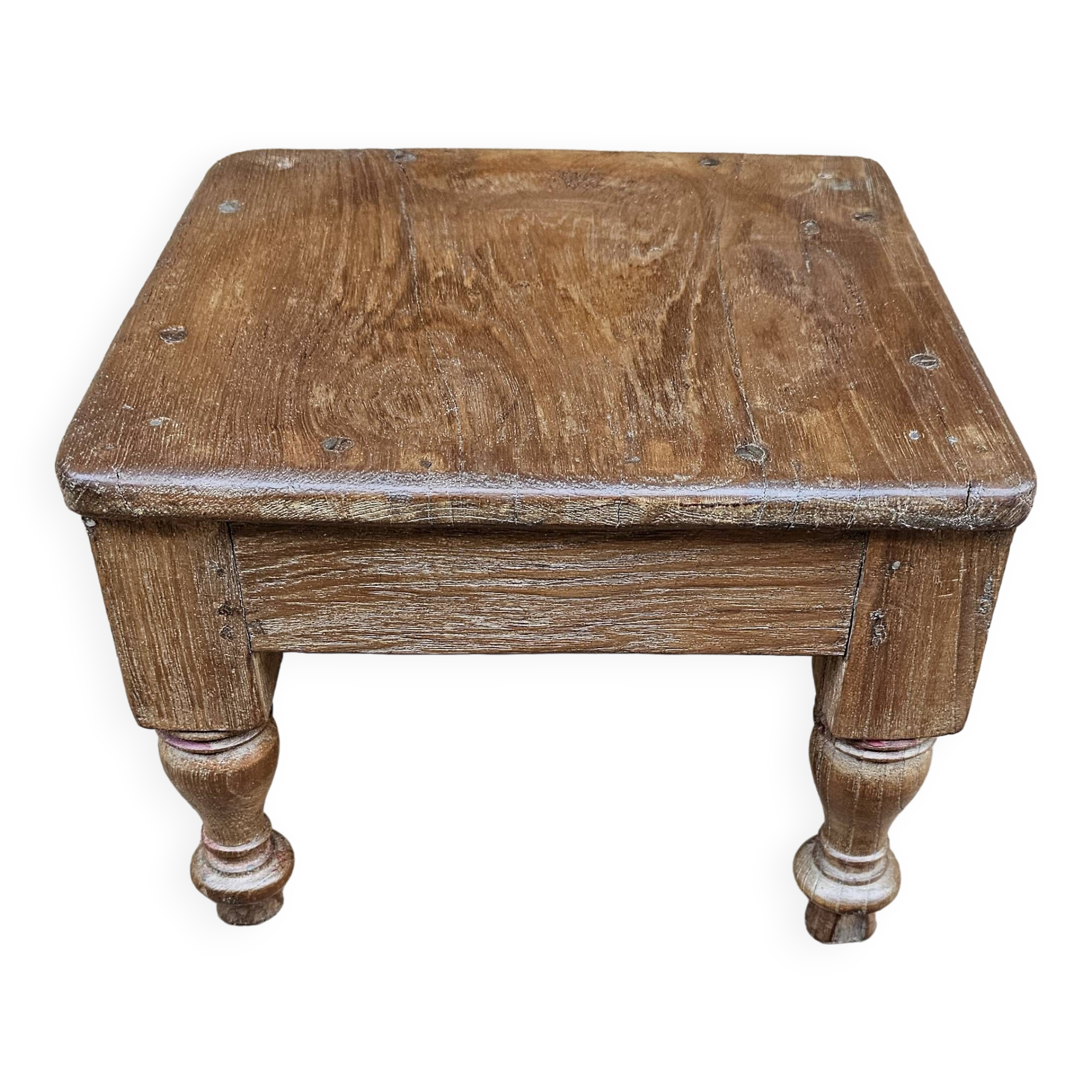 Old Art Deco tea table in Burmese teak