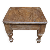 Ancienne table à thé Art déco en teck birman