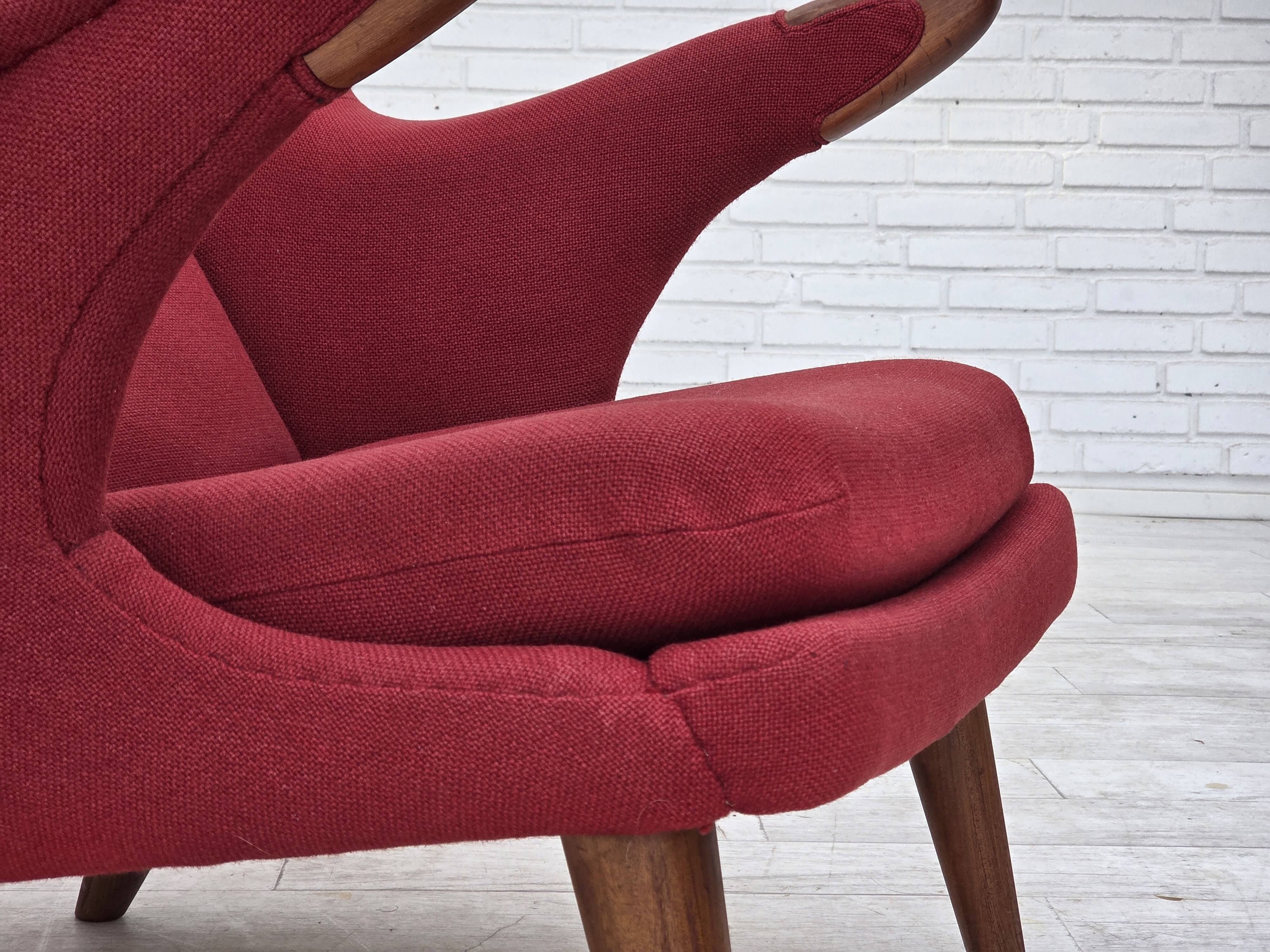 1970s, Danish design by Bent Møller Jepsen, "Teddy" chair, furniture wool.