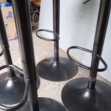 4 high bar stools wood and metal