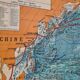 Large vintage school wall map – Pacific Ocean