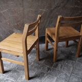Pair of Danish pine chairs