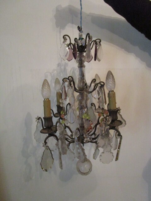 Antique chandelier with pendants
