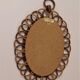 Vintage oval rattan sun mirror - 41x28cm