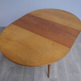 Vintage beech table with 1960 extension