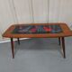 Coffee table year 50 / 60 - tiled tiled Boat decorated Marine feet spindles