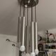 Aluminum waterfall ceiling light by Kaiser Idell / Leuchten, Germany, 1960s