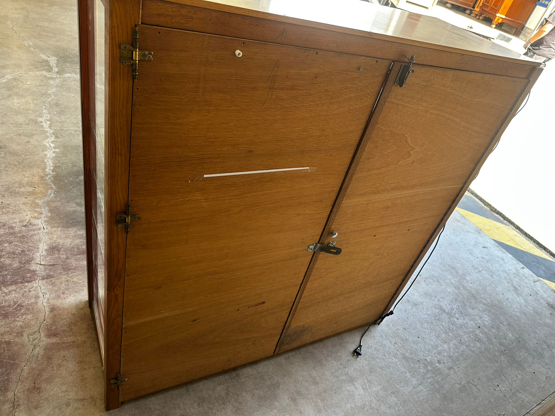 Antique shop display cabinet, 1930s