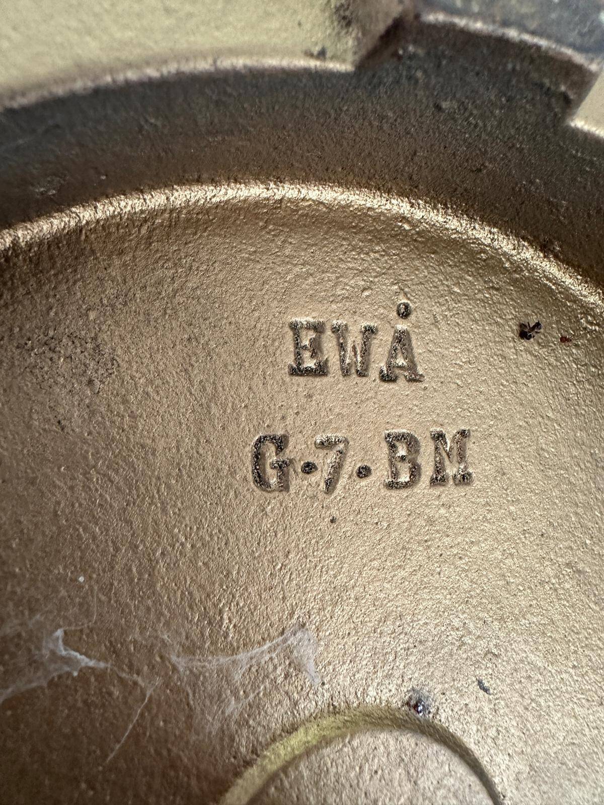 Ewå G7-BM floor lamp, teak and brass, 1940s/1950s