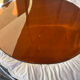 ORANGE smoked glass tulip foot table Gastone Rinaldi