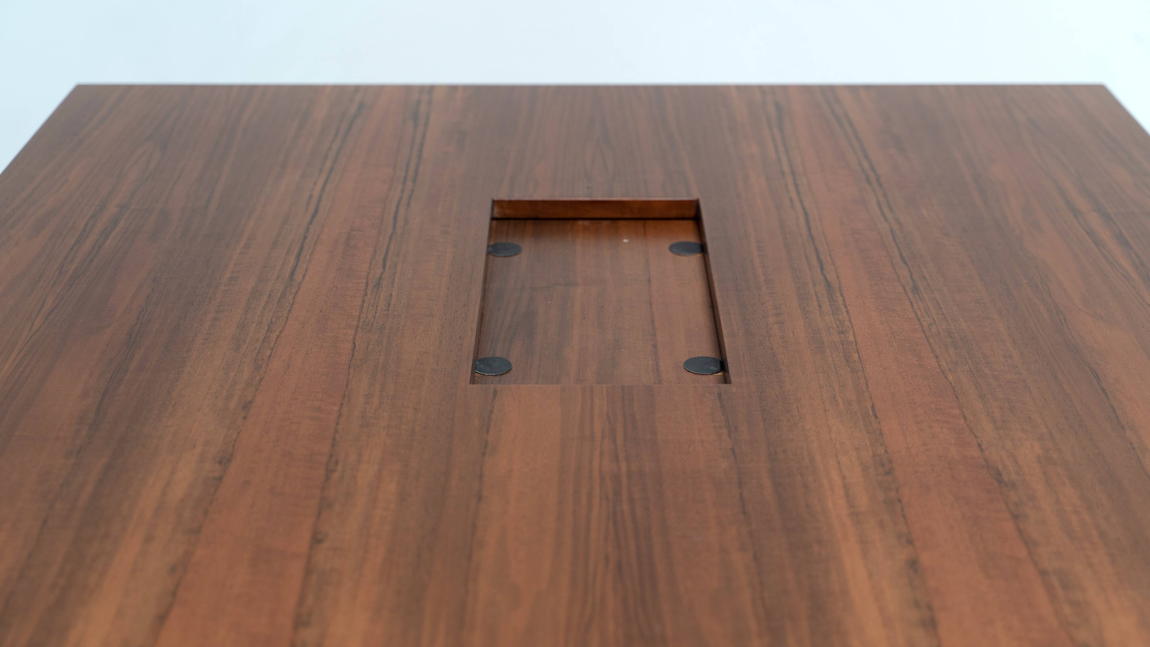 Square extendable dining table by Silvio Coppola for Bernini