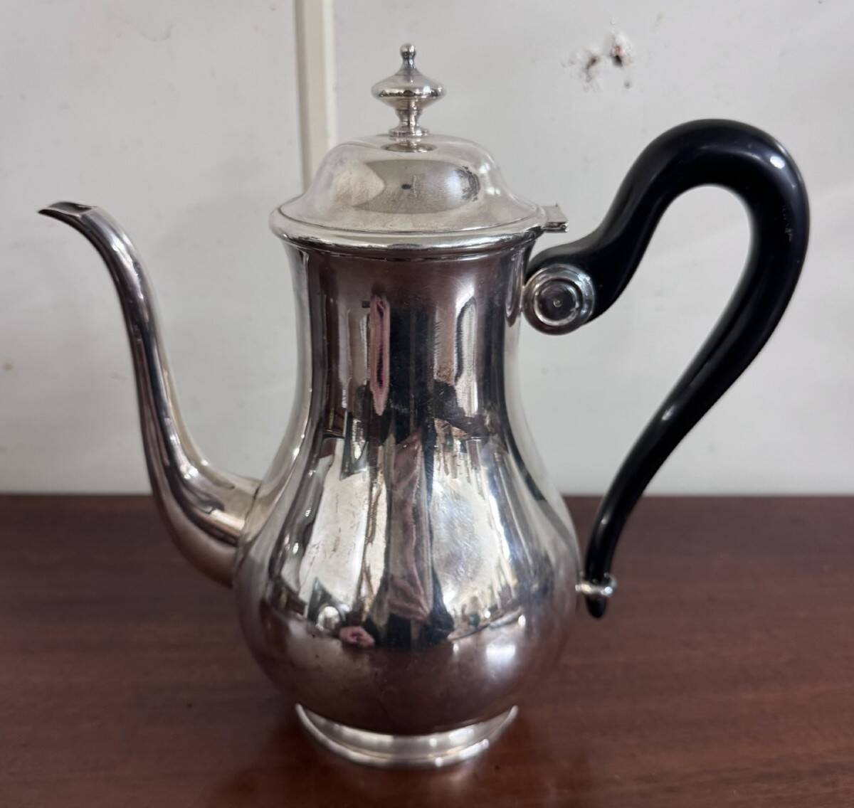 Empire style silver-plated chocolate pot