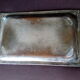 Silver metal tray with GANDAIS punch