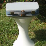 Typewriter blue japy script  with manual and carrying case