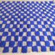 Moroccan blue checkered rug - 289 x 225 cm