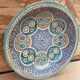 Ancien Plat Service Couscous Faïence Polychrome Maroc XIXÈME #B085