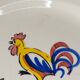 Pair of plates with rooster decor, Cocorico, in ceramic by Saint Clément