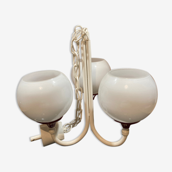 Suspension 3 porcelain globes from the 80s