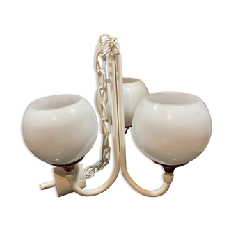 Suspension 3 porcelain globes from the 80s