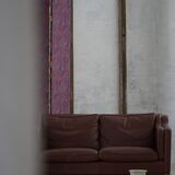 Stouby Møbelfabrik, two-seater sofa in mid-century style in brown leather, 1970s.