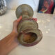 Vallauris candlestick signed 21.5 cm – 1970s brutalist ceramic