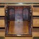 Military commode in solid oak and brass circa 1880