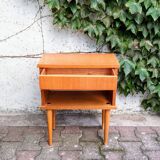1960s spindle foot bedside table