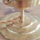 Table lamp in pressed glass