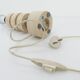 Table lamp in travertine and chrome, Italy, 1970s