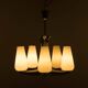Rare Nickel-Plated Chandelier by Drukov, 1940s