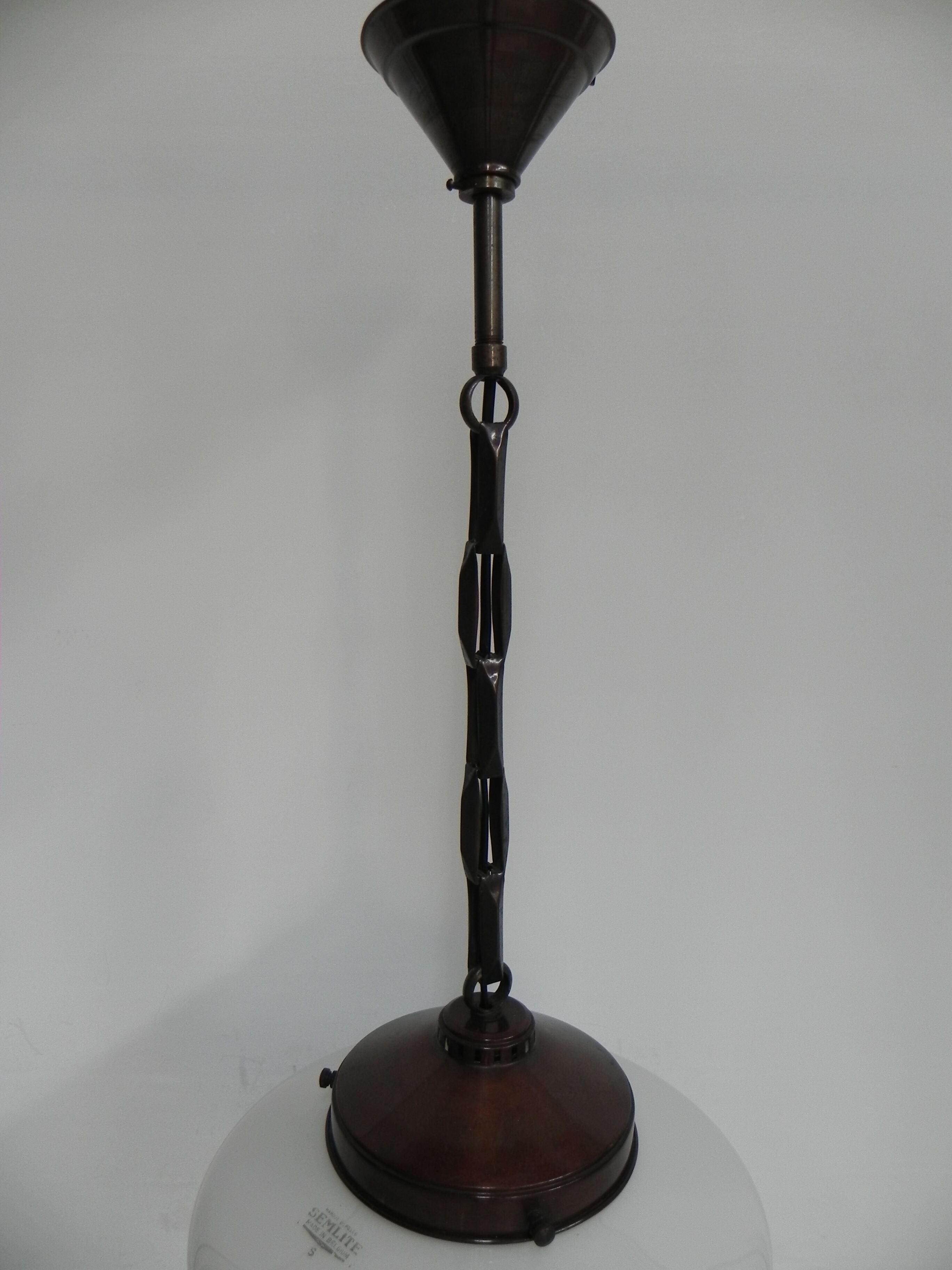 Art Deco hanging lamp on chain