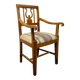 Dutch Empire Lyre Back Armchair in Cherrywood