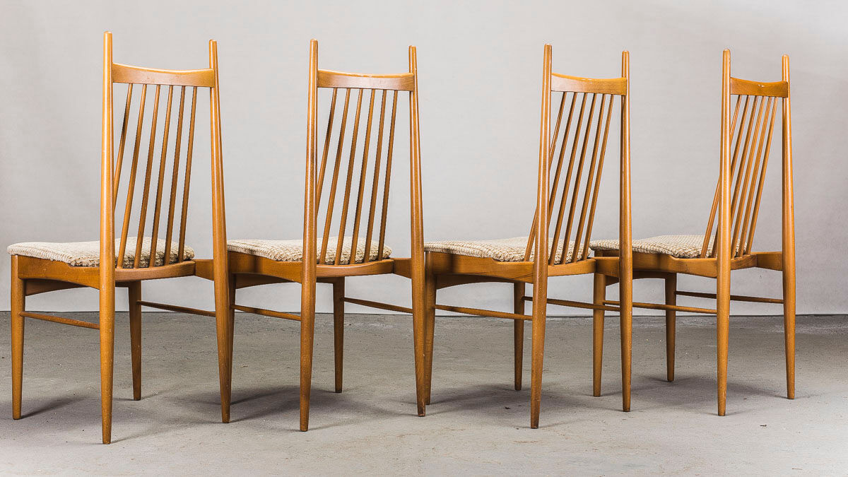 Chaises à manger vintage, années 1970, Ensemble de 4