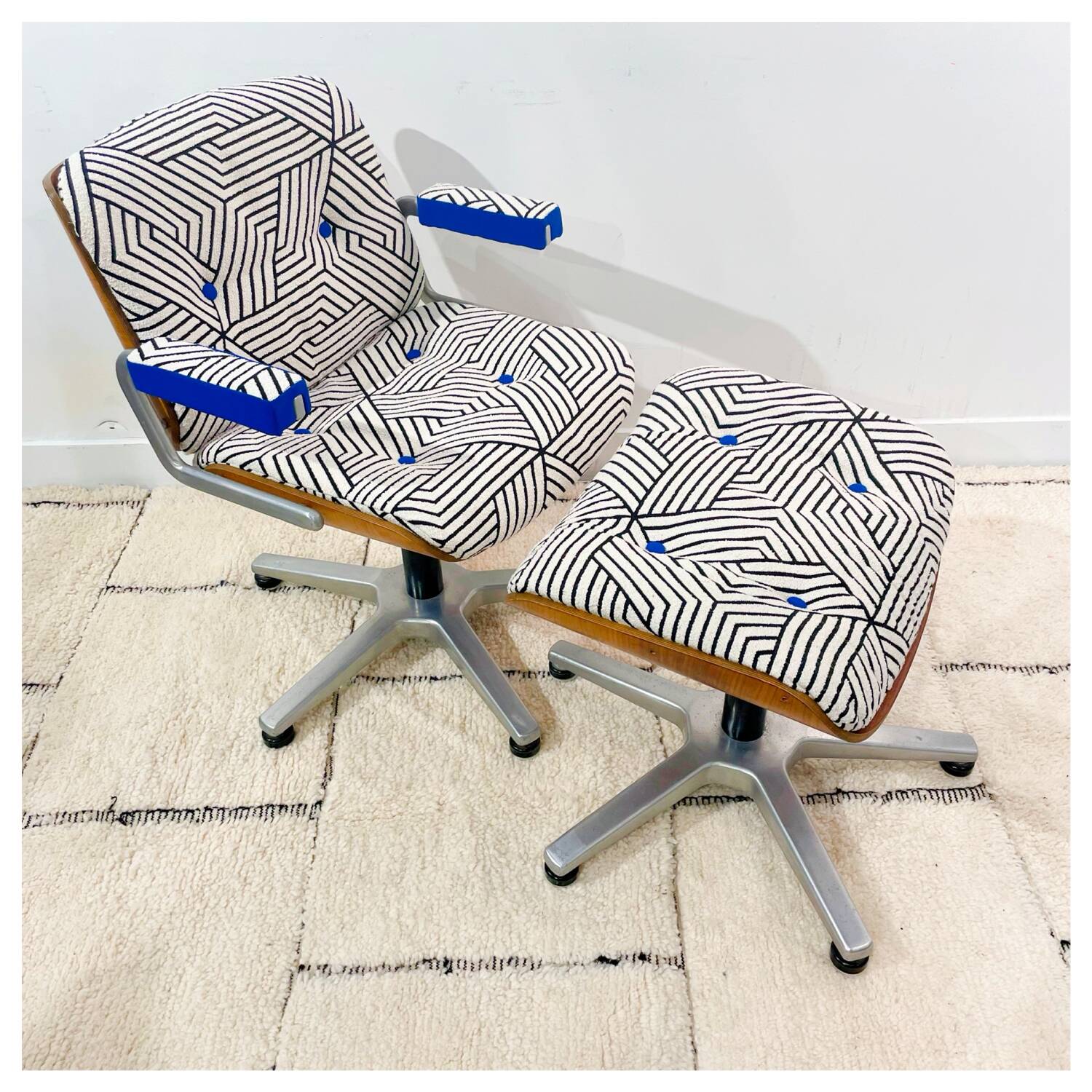 Martin Stoll lounge chair with footrest