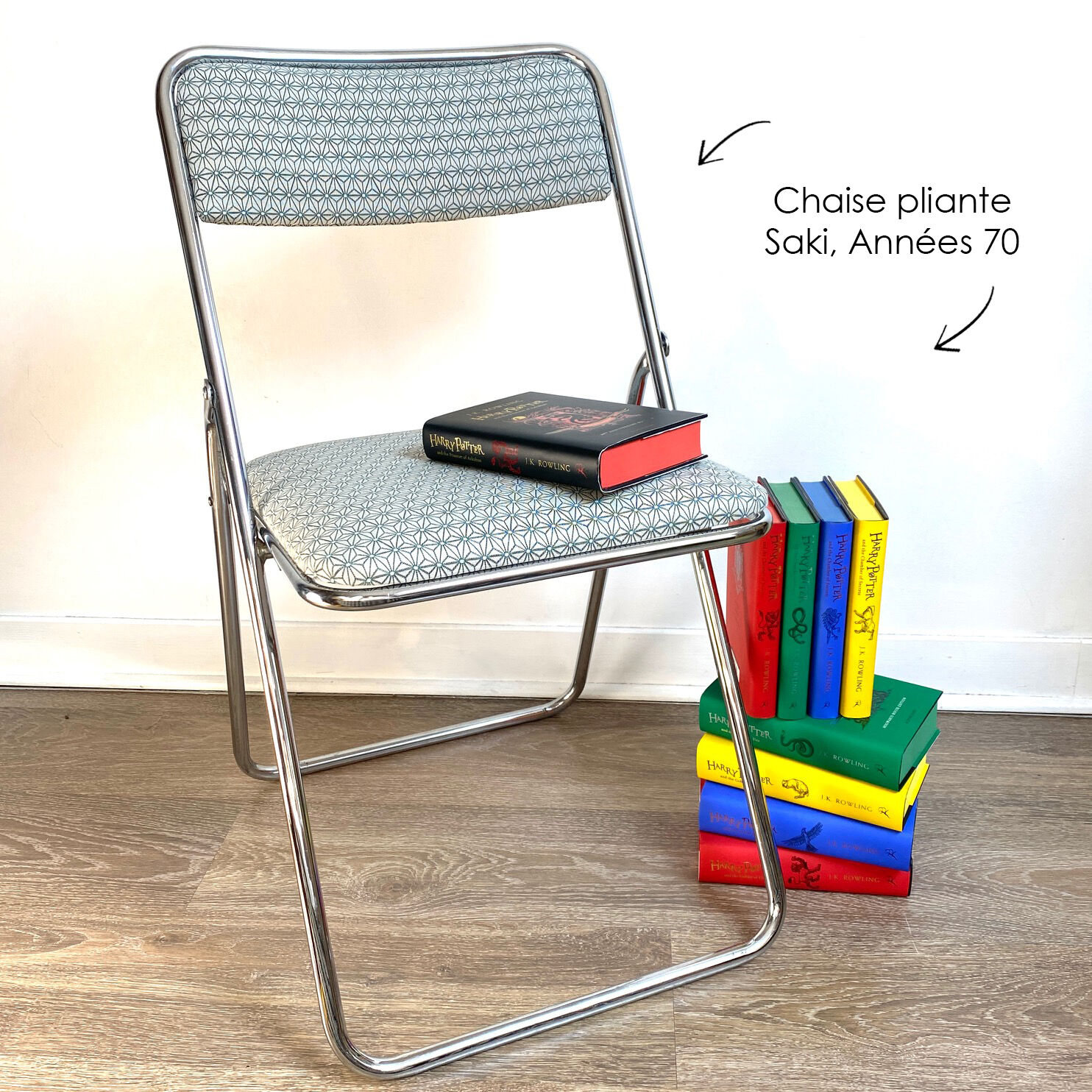Folding chair - Saki - 70s - upcycled