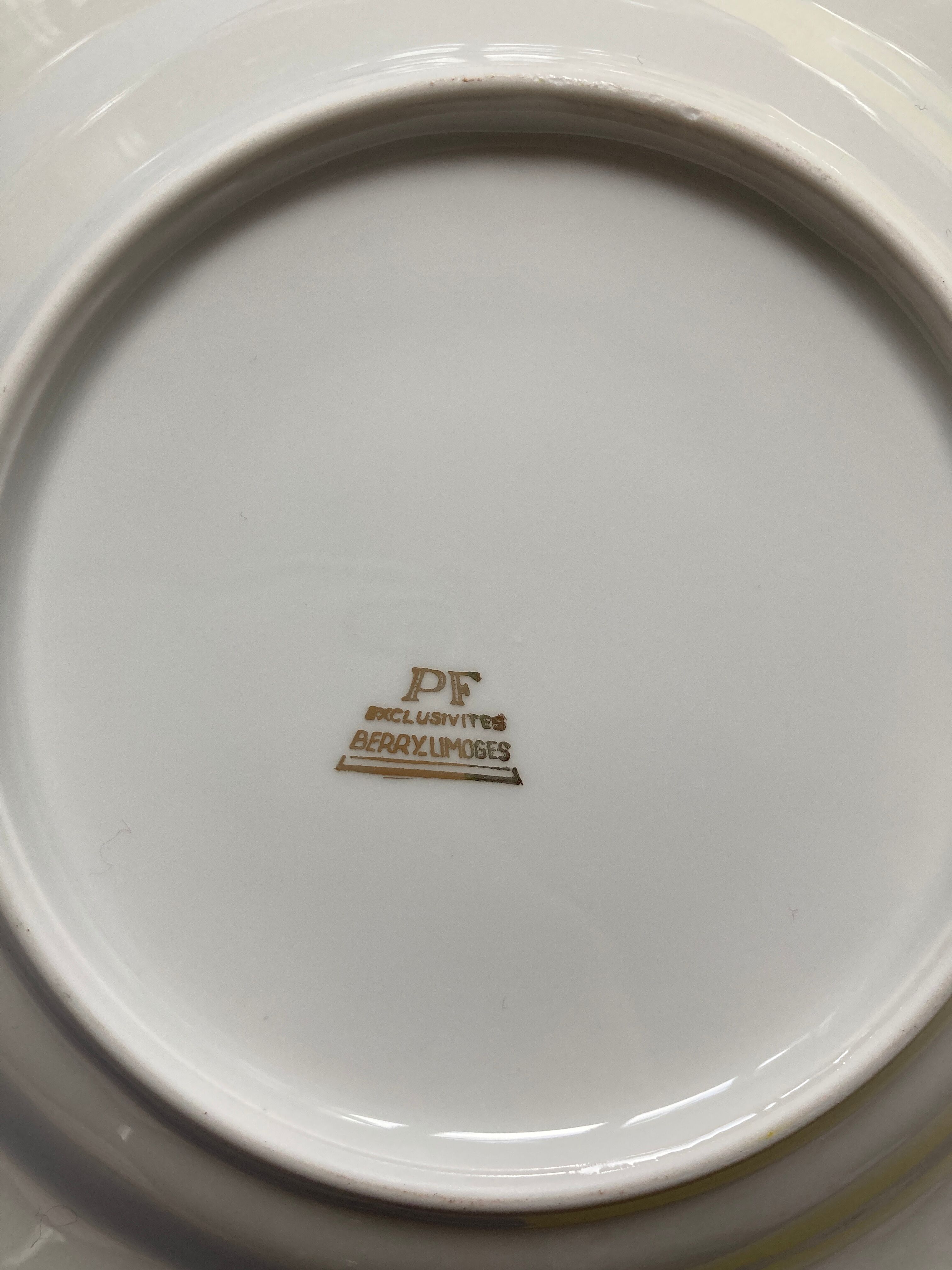 Lot 6 hollow plates, white Limoges porcelain