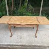 Louis XV extendable dining table, 18th century, renovated in solid oak 230cm