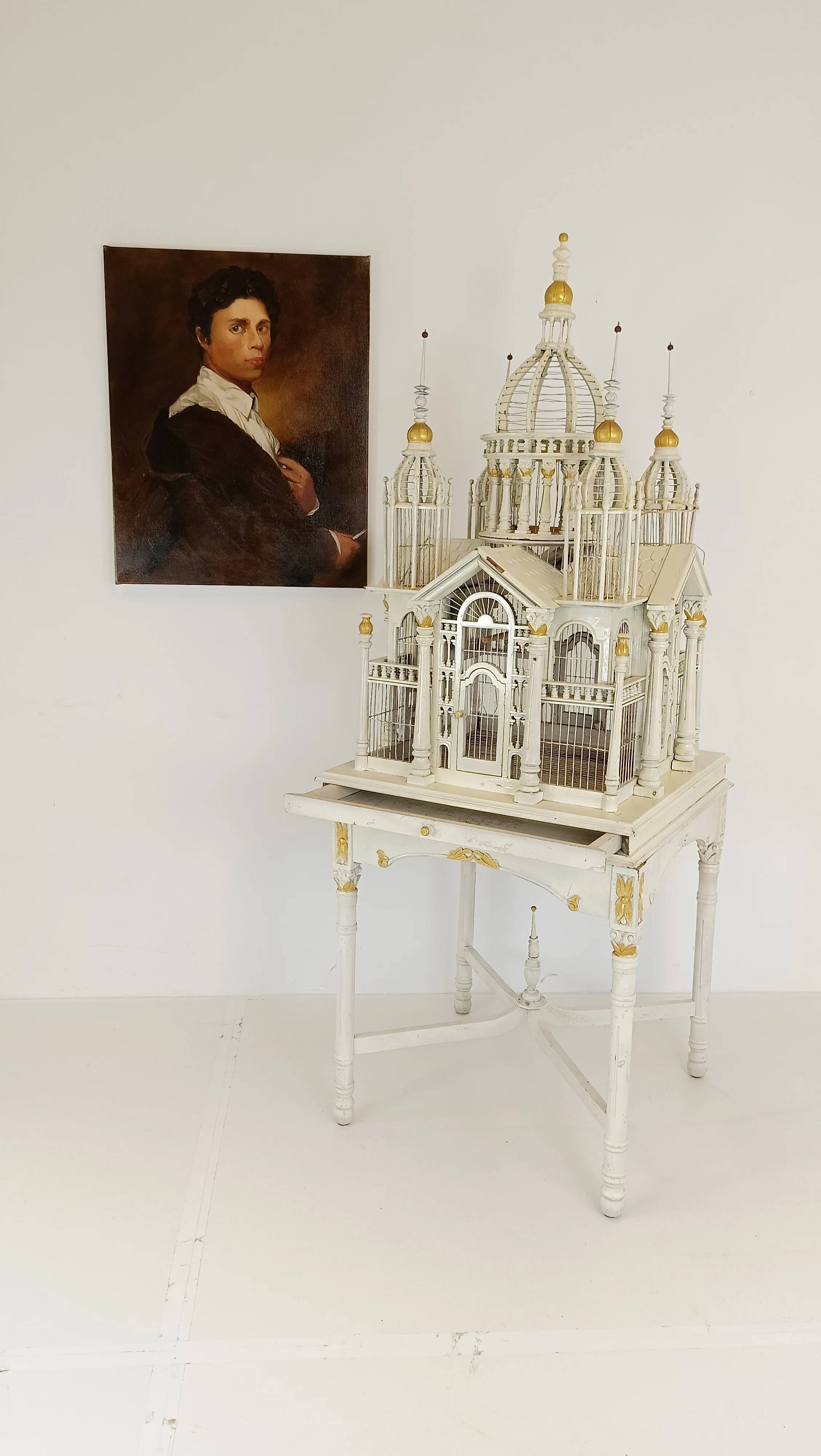 French Victorian midcentury birdcage