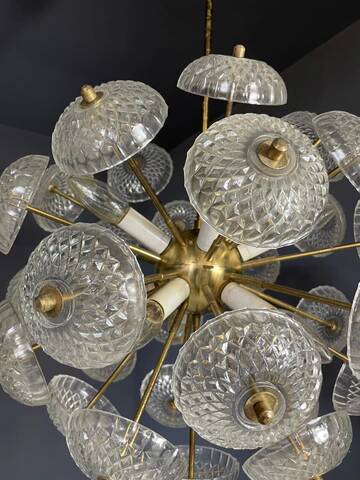 Dandelion chandelier, Kamenický Šenov, 1970s, price per piece