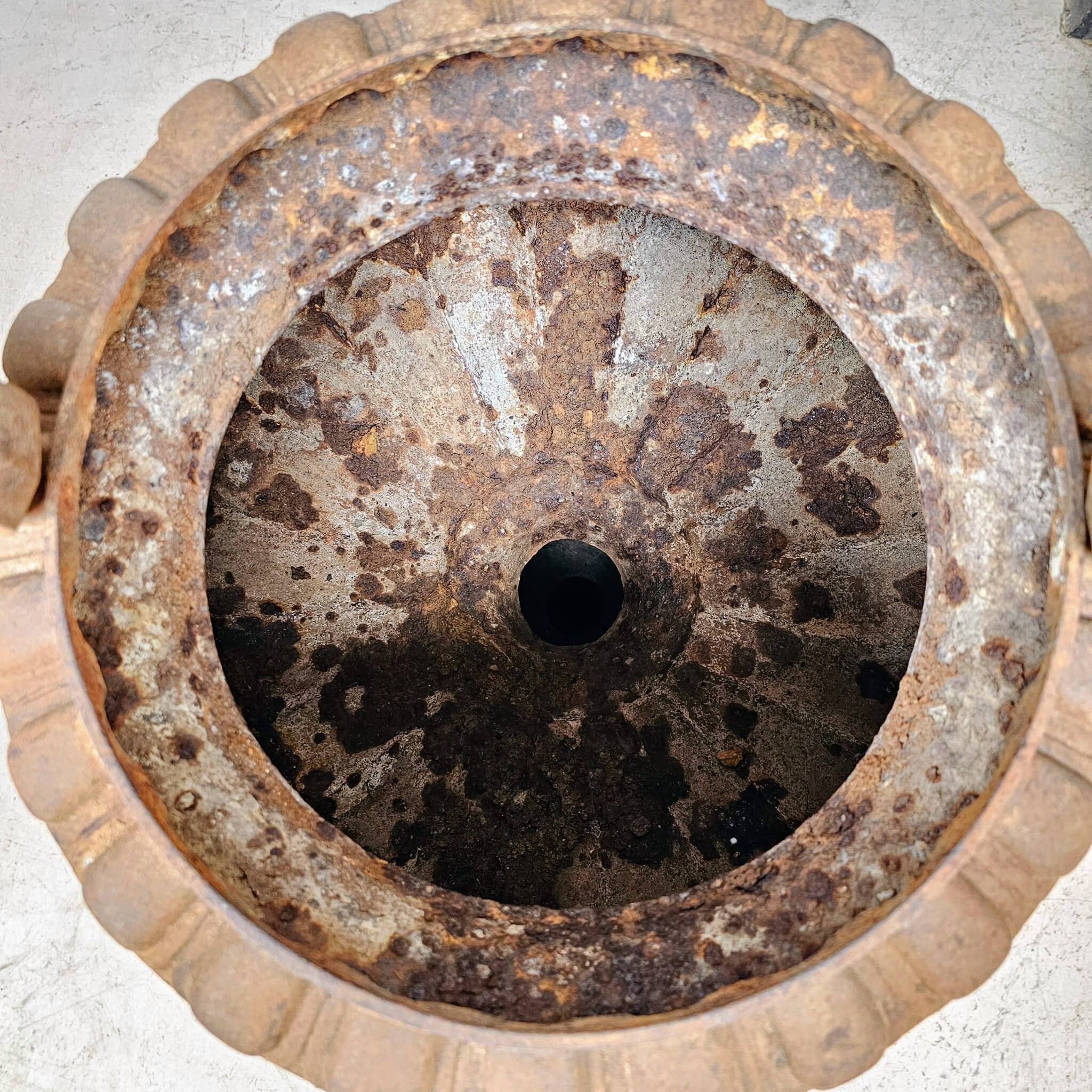 4 19th century cast iron garden basins