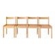 Set of four Italian oak dining chairs with Vienna straw seats, 1970s