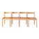 Set of four Italian oak dining chairs with Vienna straw seats, 1970s