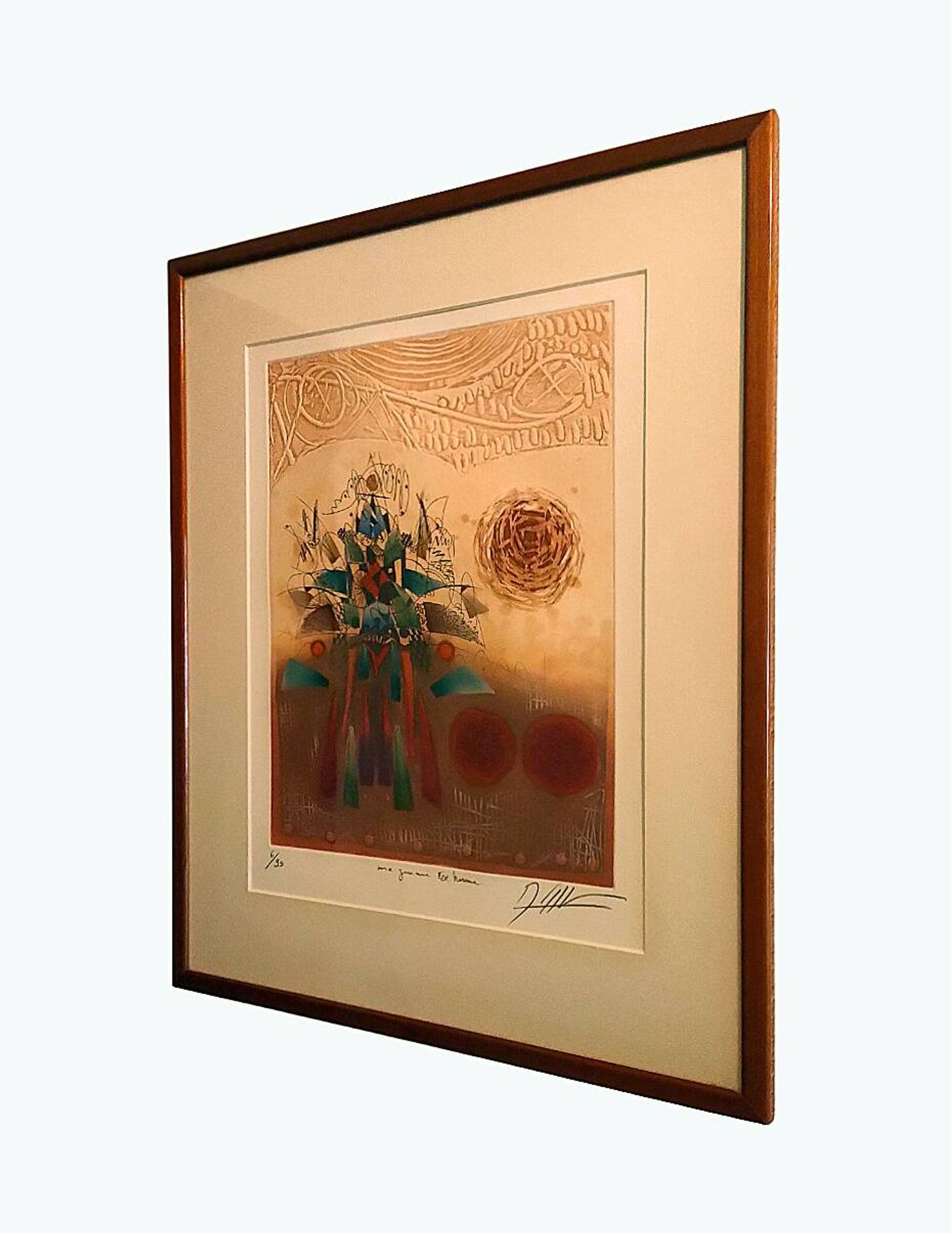 Tableau Georges Dussau (1947) engraving 6/99 embossed paper extreme imaginary