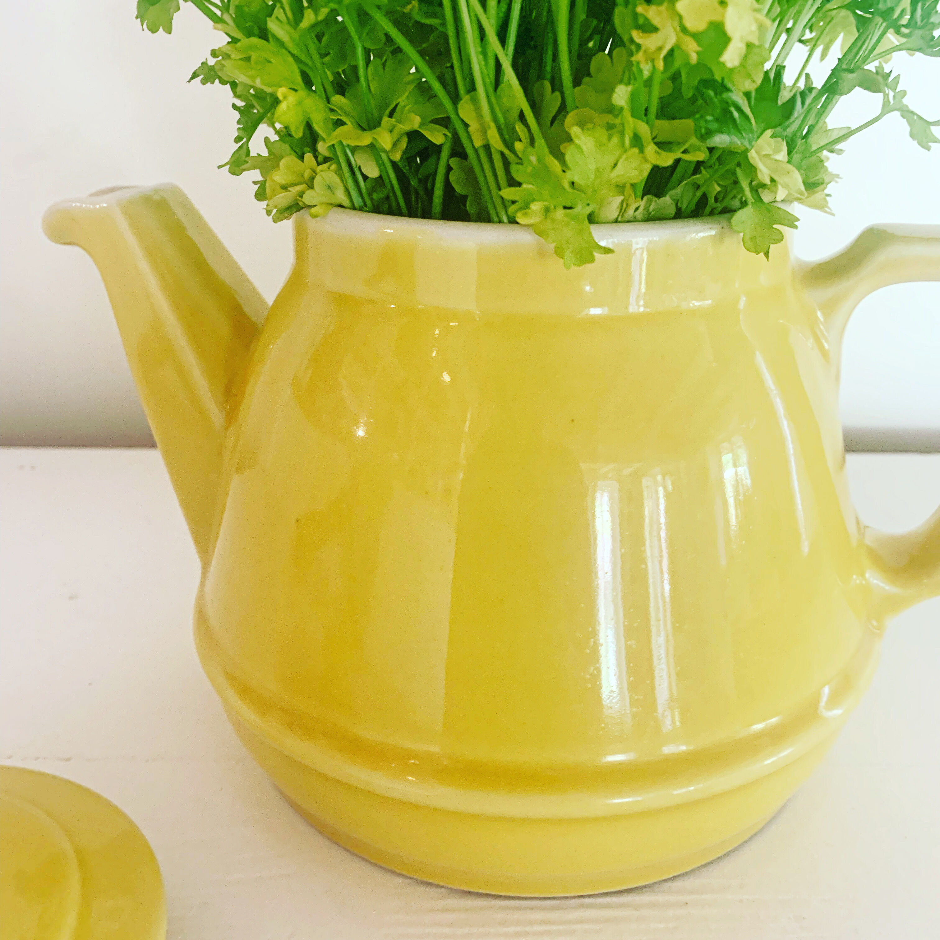 Rio yellow vintage teapot