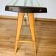 Vintage console in wood, glass and gold metal